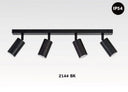 4 light adjustable spotlight bar in black - GU10 aluminium ceiling light