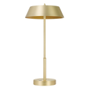 Contemporary bedside lamp with integrated LED lighting and a touch dimmer, creating a warm and relaxing atmosphere in a modern bedroom.