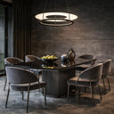 Modern ring pendant light featuring integrated LED technology, premium sand-textured finish, and elegant ceiling lighting for interiors.