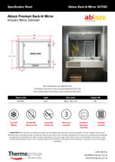 SS759C Premium Back-Lit LED Bathroom Mirror with Demister