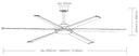 Albatross II DC 65″, 72″or 84″ Smart Ceiling Fan With WIFI Remote Control