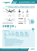 Albatross II DC 65″,72″or 84″ Smart Ceiling Fan With WIFI Remote Control + LED light