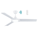 Martec Alpine DC 52″ Smart Ceiling Fan With WIFI Remote Control + LED Light White ceiling fan with remote control on a white background