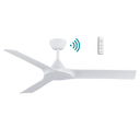 Alpine DC 52″ Smart Ceiling Fan With WIFI Remote Control a White ceiling fan with remote control on a white background from Lights and Fans Online 