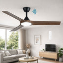 Martec Alpine DC 52″ Smart Ceiling Fan With WIFI Remote Control + LED Light a Ceiling fan with light fixture in a living room setting