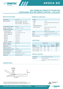 alt= Description"Avoca 48 and 52 inch smart ceiling fans with remote control and LED light – Australia wide shipping"