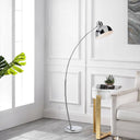 Premium metal floor lamp styled in a Scandinavian-inspired home, combining minimalist design with functional ambient lighting.