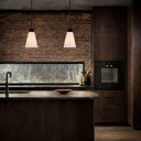 Elegant opal glass pendant light with adjustable suspension, modern ceiling light for kitchen, hallway, and breakfast bar.