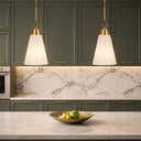 Brine decorative pendant light with adjustable chain and rod suspension, elegant ceiling light for entryways and bedrooms.