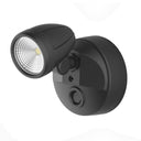 Bandit Tricolour LED Security  Single Head - Matt Black or White -No Sensor