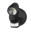 Bandit Tricolour LED Security  Single Head With Sensor -Matt Black or White