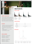The Benson Pendant Light Copper Wash Product description 