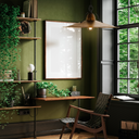 Benson Pendant  in Aged Gold Leaf Finish