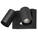 LED Dual Spotlight with Sensor-black
