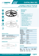 Product Specifications Catalina DC 21″ Smart Ceiling Fan with Remote Control & LED Light Martec Lights and Fans Online 