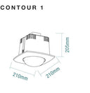 Contour 1 Single Heat Lamp Bathroom heater