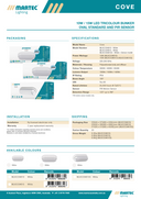 Product Spec 2 “Martec Cove Tricolour LED Bunker Oval Outdoor Light – 10W / 15W slim oval design – presented by Lights and Fans Online”
