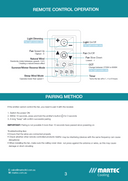 Installation guide for Martec Premium DC wall control with control panel illustration and safety warnings page 3