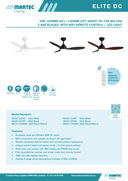 Product Specification alt="Elite DC 48 and 52 inch ceiling fans with LED light, WiFi remote, and free shipping Australia-wide – Lights & Fans Online"