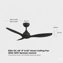 Elite DC 48″ & 52″ Smart Ceiling Fan With WIFI Remote Control