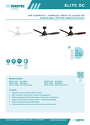 lt="Martec Elite 48 and 52 inch smart ceiling fans with WiFi, LED light and free shipping Australia-wide – Lights & Fans Online"product spec