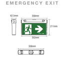 3W LED Emergency Exit Light Ceiling Mount
