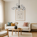 Luxury Felton 9 pendant light showcasing clear prism glass and elegant architectural lighting for residential interiors.