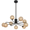 Elegant Felton pendant light with clear prism glass globes, black metal frame, and decorative lighting for contemporary homes.