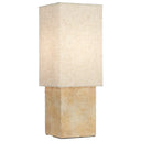 FORNOS Table Lamp with travertine-look cast stone base