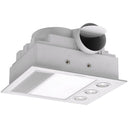 Linear Mini 3-in-1 Bathroom Heater with 3 Heat Lamps, Exhaust Fan and LED Light. Martec . Lights and Fans Online  SIde view