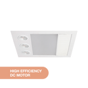 Linux Mini DC – 3 in 1 Bathroom Heater and Exhaust Fan with Tricolour LED Light
