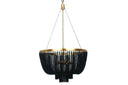 Maddisson P5 BLK/GLD 5 Light 70cm E27 Bead Pendant Black/Gold
