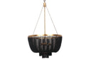 Maddisson P5 BLK/GLD 5 Light 70cm E27 Bead Pendant Black/Gold