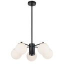 Marsten 5 Pendant Light Black five globe design