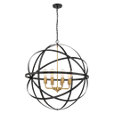 APOLLO Pendant Light 8 LIGHTS BRZ/GLD Black and gold chandelier on a MDA Designer . Lights and Fans Online 