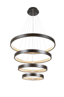 Margo 4- Tier Crystal LED Ring In Granite Finish