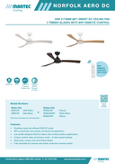 Martec Norfolk Aero DC Smart Ceiling Fan With WiFi Remote Control
