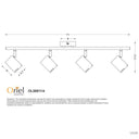 Dimensions Oriel  BARIL 4 LIGHT BLACK
LED Ready Adjustable Spotlight