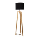 LUND Complete Floor Lamp Black | Timber Tripod Floor Lamp Australia Oriel 