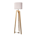 LUND Complete Floor Lamp White – Scandinavian Timber Tripod Floor Lamp