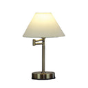ZOE Antique Brass Touch Lamp – Traditional Swing Arm Table Lamp