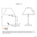 ZOE Antique Brass Touch Lamp – Traditional Swing Arm Table Lamp