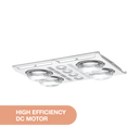 Profile Plus DC 4 3-in-1 Bathroom Heater with 4 Heat Lamps, Exhaust Fan and GU10 LED Light. Martec . Lights and fans online 