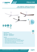 Polo DC 52 inch smart ceiling fan with WiFi remote – Martec Australia

Modern Polo 52 inch ceiling fan with quiet DC motor and smart control

Energy-efficient Polo DC ceiling fan reversible for summer and winter.Polo prospect 1