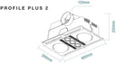 Profile Plus 2  3-in-1 Bathroom Heater with 2 Heat Lamps, Exhaust Fan and GU10 LED Light