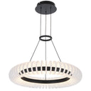 ROMAY 60CM LED pendant light with modern architectural ring design, integrated LED technology, and dimmable contemporary ceiling lighting.