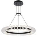 ROMAY 80CM large LED pendant light with modern architectural ring design, 3CCT colour selection and dimmable contemporary ceiling lighting.