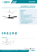 Razor 52″ AC Ceiling Fan with Wall Controller
