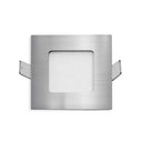 STOW Square 3CCT LED stair wall light recessed architectural step lighting in Silver