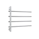 SV41 Polished Swivel Heated Towel Rail – 4 Bar Stainless Steel | 595 x 540mm